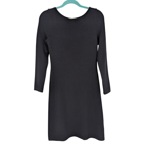 St. John Essentials Black Santana Knit Dress Long Sleeve Marie Gray - Picture 1 of 3